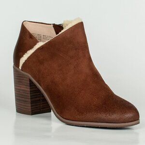 BC Footwear Kettle Ankle Boot  Brown/Vegan Shearling NWT  10